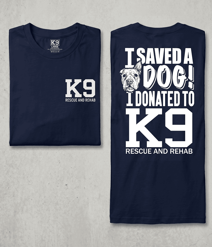 K9 Rescue navy t-shirt